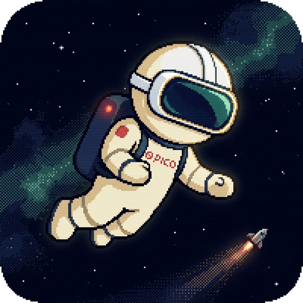 A drifting astronaut, eliminated from the program