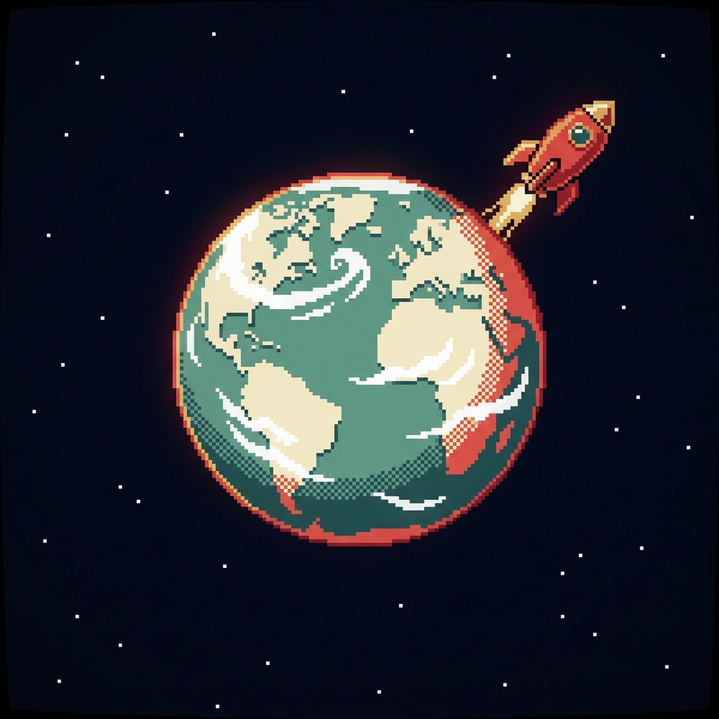 Earth, liftoff